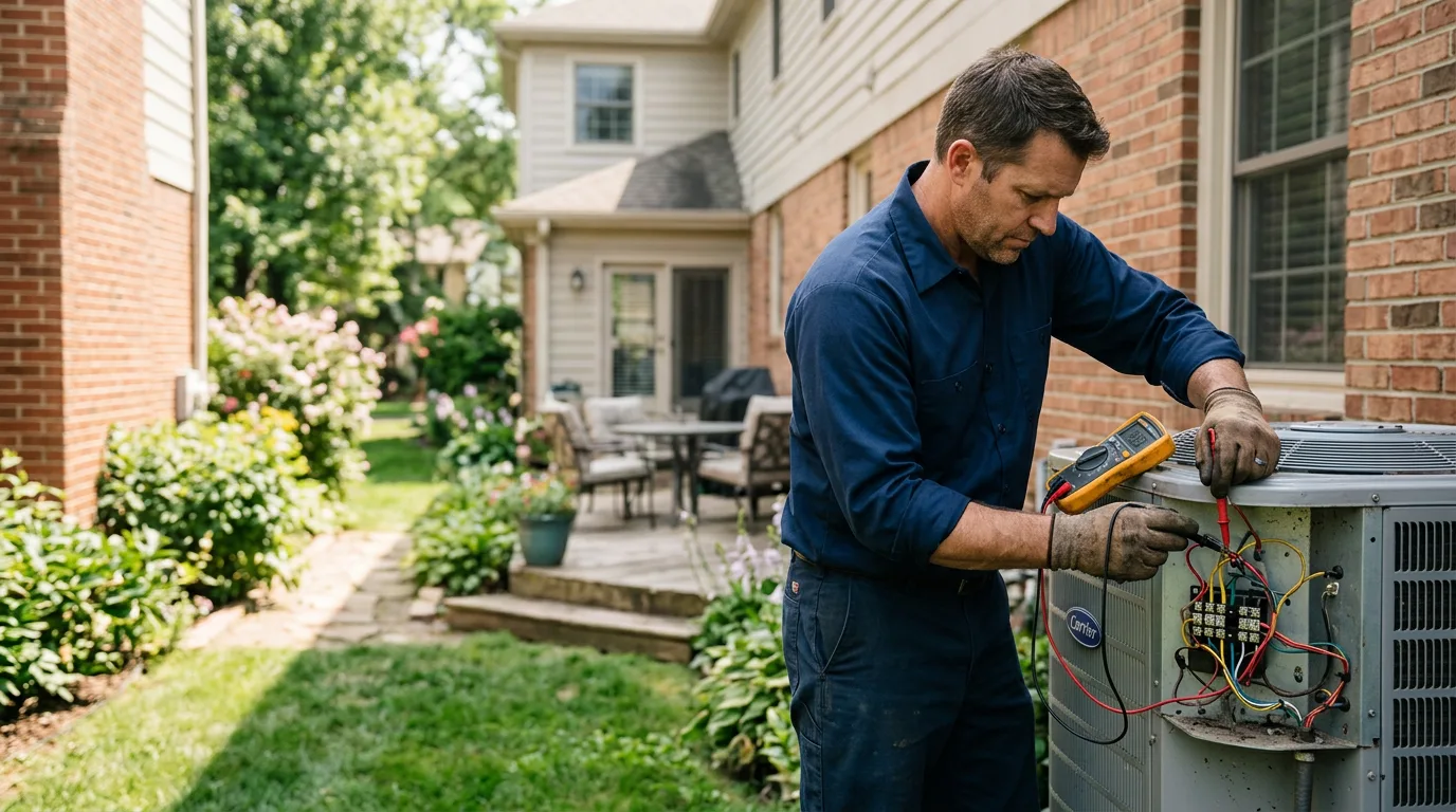 HVAC technician working near Kingsford Heights, IN